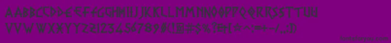 PrViking Font – Black Fonts on Purple Background