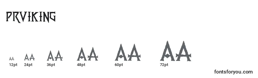 PrViking Font Sizes