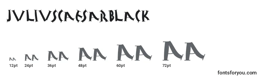 Размеры шрифта Juliuscaesarblack