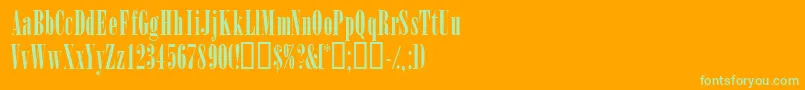 Winsomssk Font – Green Fonts on Orange Background