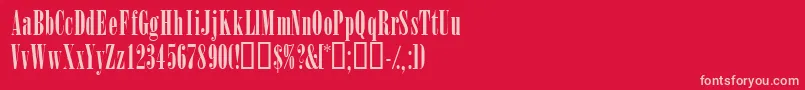 フォントWinsomssk – 赤い背景にピンクのフォント