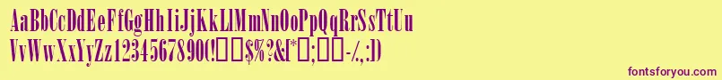 Winsomssk Font – Purple Fonts on Yellow Background