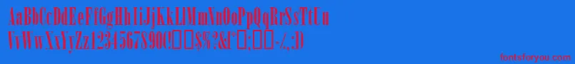 Winsomssk Font – Red Fonts on Blue Background