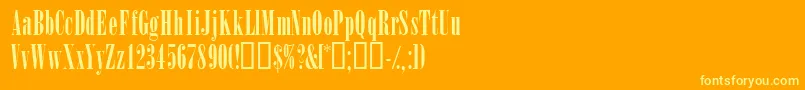 Winsomssk-fontti – keltaiset fontit oranssilla taustalla