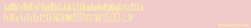 Fonte Winsomssk – fontes amarelas em um fundo rosa