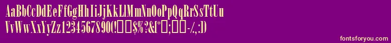 Winsomssk Font – Yellow Fonts on Purple Background