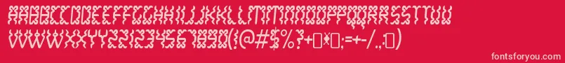 White Font – Pink Fonts on Red Background