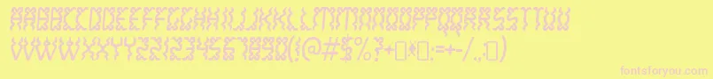 White Font – Pink Fonts on Yellow Background