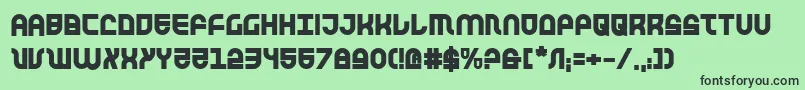 TrekTrooperBold Font – Black Fonts on Green Background