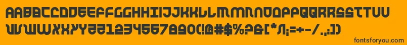 TrekTrooperBold Font – Black Fonts on Orange Background