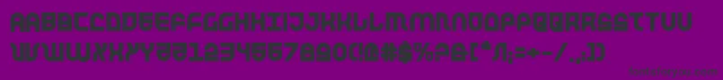 Czcionka TrekTrooperBold – czarne czcionki na fioletowym tle