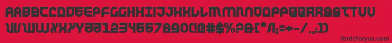 TrekTrooperBold Font – Black Fonts on Red Background