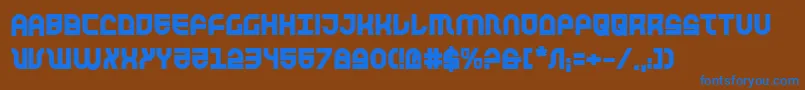 TrekTrooperBold Font – Blue Fonts on Brown Background