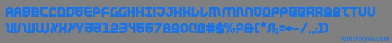 TrekTrooperBold Font – Blue Fonts on Gray Background