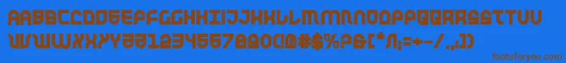 TrekTrooperBold Font – Brown Fonts on Blue Background