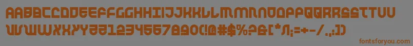 TrekTrooperBold Font – Brown Fonts on Gray Background
