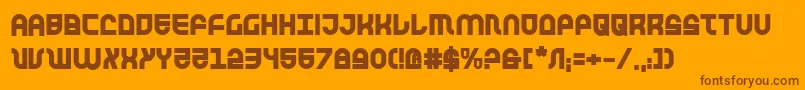 TrekTrooperBold Font – Brown Fonts on Orange Background