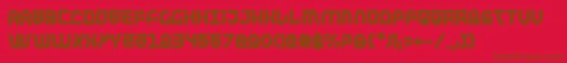 TrekTrooperBold Font – Brown Fonts on Red Background