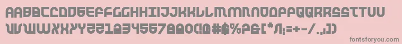 TrekTrooperBold Font – Gray Fonts on Pink Background