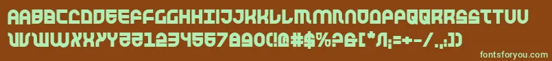 TrekTrooperBold Font – Green Fonts on Brown Background