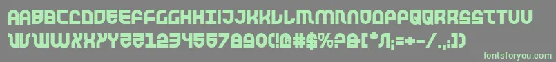 TrekTrooperBold Font – Green Fonts on Gray Background