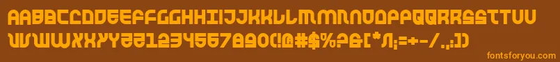 TrekTrooperBold Font – Orange Fonts on Brown Background