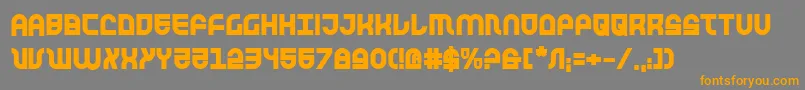 TrekTrooperBold Font – Orange Fonts on Gray Background