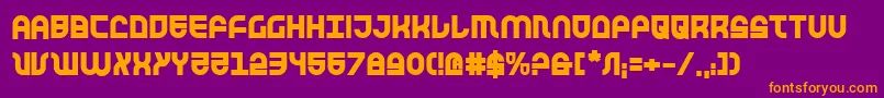 TrekTrooperBold Font – Orange Fonts on Purple Background