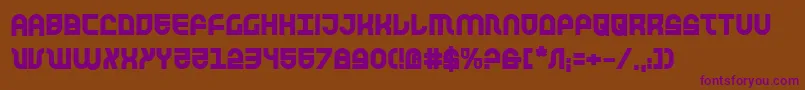 TrekTrooperBold Font – Purple Fonts on Brown Background