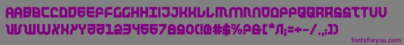 TrekTrooperBold Font – Purple Fonts on Gray Background