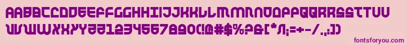 TrekTrooperBold Font – Purple Fonts on Pink Background