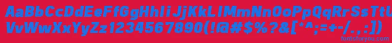 fuente FreeroadBlackItalic – Fuentes Azules Sobre Fondo Rojo
