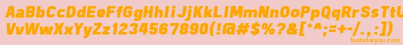 FreeroadBlackItalic Font – Orange Fonts on Pink Background