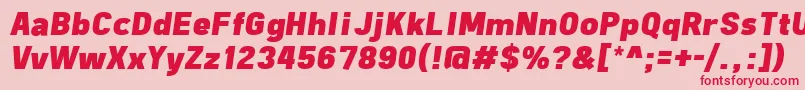 Шрифт FreeroadBlackItalic – красные шрифты на розовом фоне