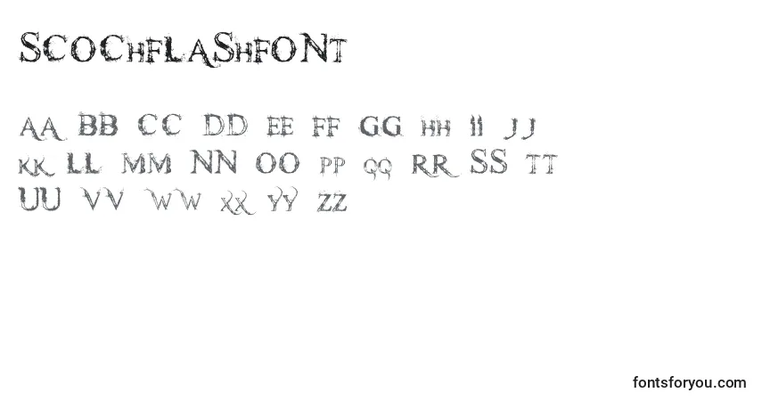 A fonte Scochflashfont – alfabeto, números, caracteres especiais