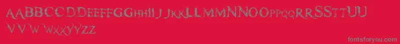 フォントScochflashfont – 赤い背景に灰色の文字