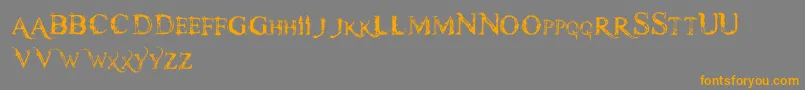 Fonte Scochflashfont – fontes laranjas em um fundo cinza