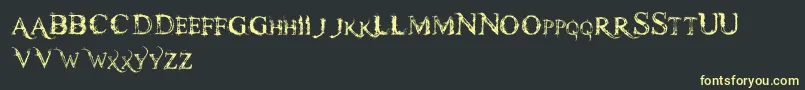 Czcionka Scochflashfont – żółte czcionki na czarnym tle