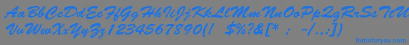 Подробнее о шрифте BrushScriptLt Шрифт BrushScriptLt – синие шрифты на сером фоне