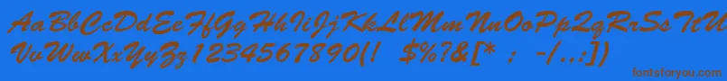 Más sobre la fuente BrushScriptLt fuente BrushScriptLt – Fuentes Marrones Sobre Fondo Azul