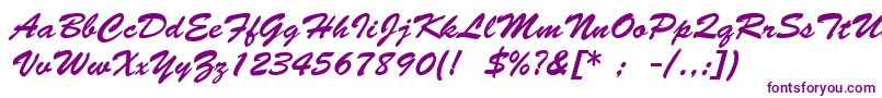 Шрифт BrushScriptLt – фиолетовые шрифты