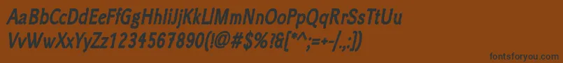 Шрифт ClicheeBolditalic – чёрные шрифты на коричневом фоне