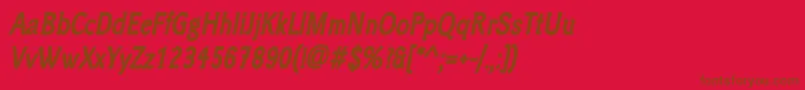 ClicheeBolditalic Font – Brown Fonts on Red Background