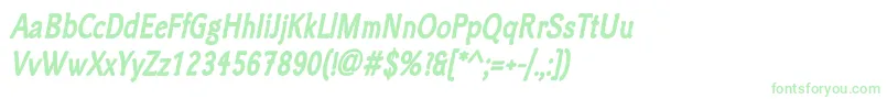 ClicheeBolditalic-Schriftart – Grüne Schriften