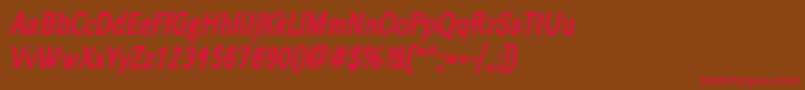 ClicheeBolditalic Font – Red Fonts on Brown Background