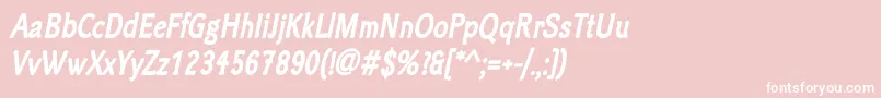 ClicheeBolditalic Font – White Fonts on Pink Background
