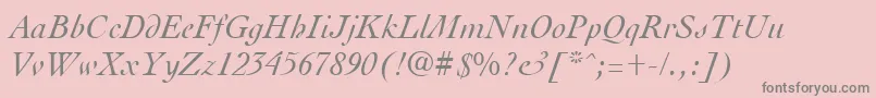 CocktailItalic Font – Gray Fonts on Pink Background