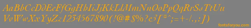 fuente CocktailItalic – Fuentes Naranjas Sobre Fondo Gris