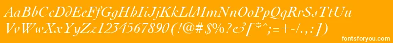 CocktailItalic Font – White Fonts on Orange Background