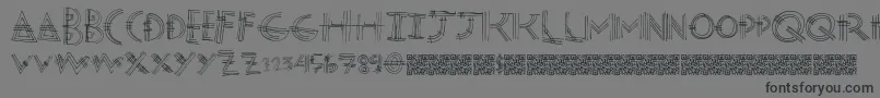 Modernpost-Schriftart – Schwarze Schriften auf grauem Hintergrund